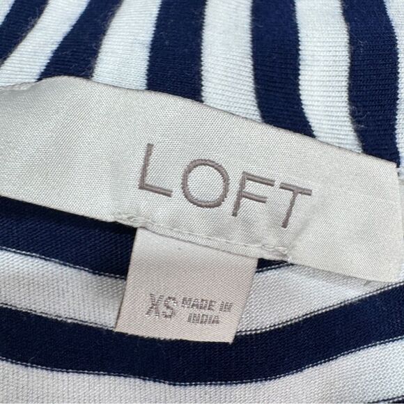 Loft Nautical Stripes Knit Maxi Sundress Sleeveless Blue White XS - Picture 10 of 13
